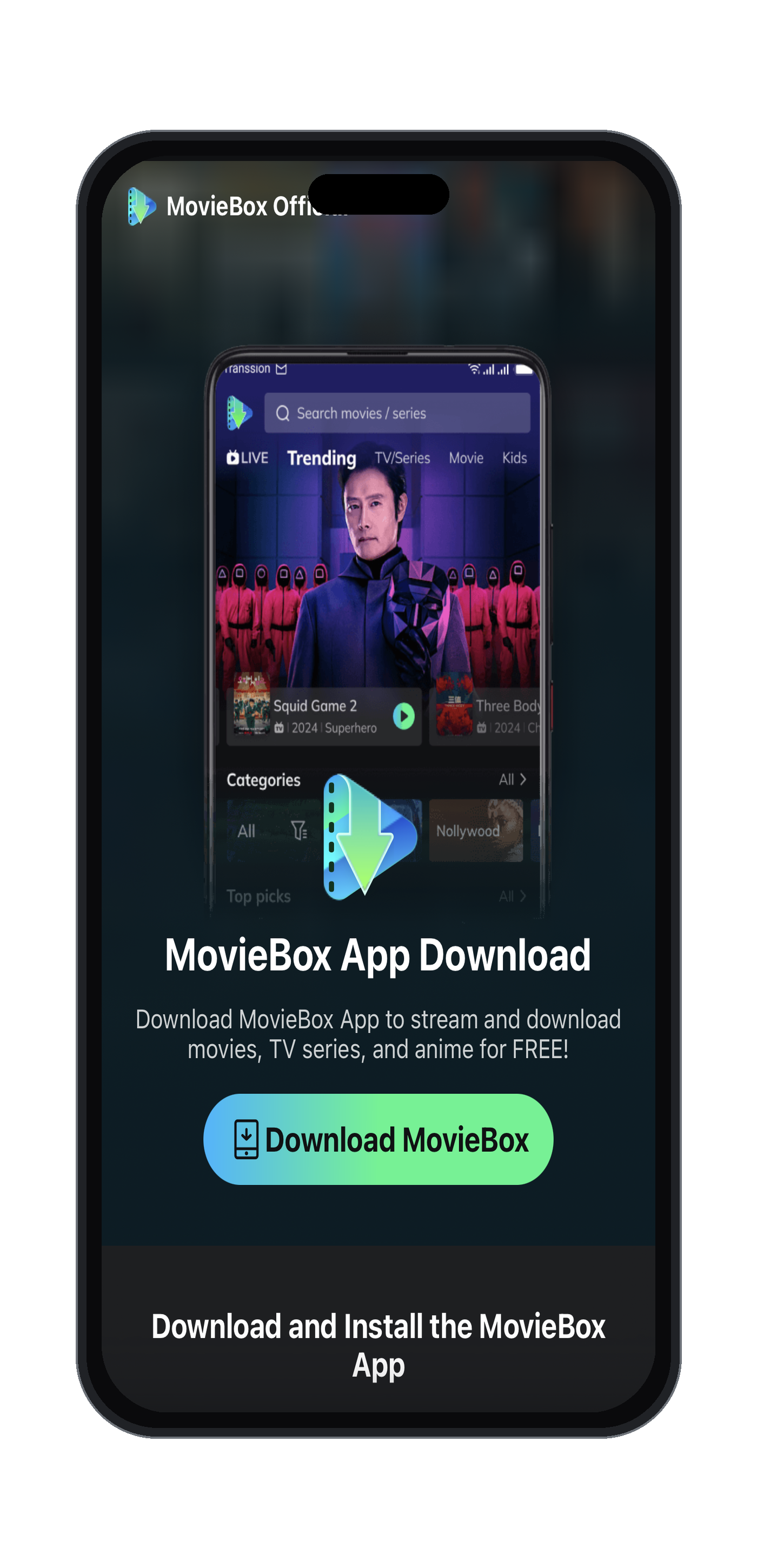 MovieBox app installation preview