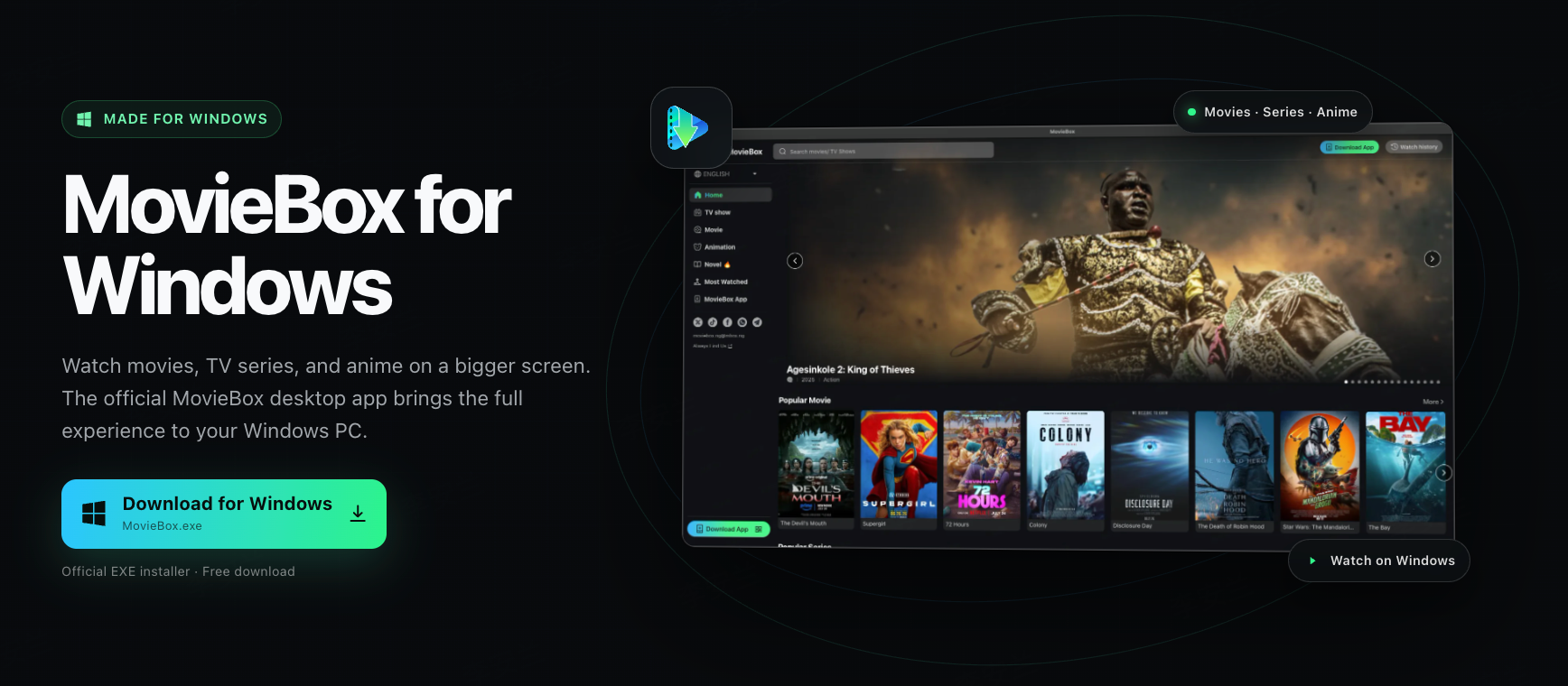 Download MovieBox for Windows